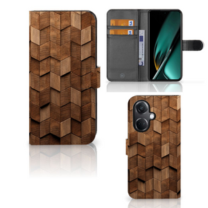 Book Style Case voor OnePlus Nord CE 3 Wooden Cubes