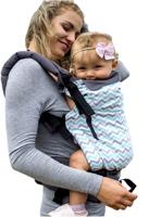 Kinderhop draagzak Multi Grow Zig Zag turqouise/grijs