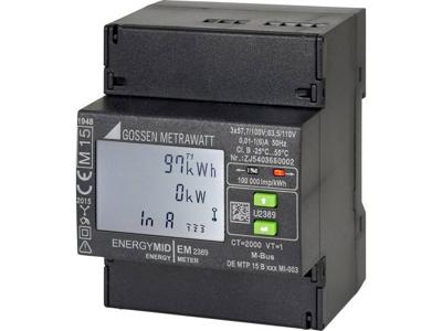 Gossen Metrawatt U2389-V015 kWh-meter 3-fasen met S0-interface Digitaal Conform MID: Ja 1 stuk(s) Gossen Metrawatt U2389-V015 kWh-meter 3-fasen met S0-interface Digitaal Conform MID: Ja 1 stuk(s)