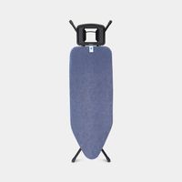 Brabantia Strijkplank C, 124x45 cm Denim Blue met solide strijkijzerhouder - Black