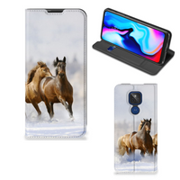 Motorola Moto G9 Play Hoesje maken Paarden - thumbnail