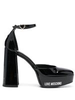 Love Moschino escarpins 120 mm à logo imprimé - Noir - thumbnail