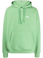 Stüssy hoodie en coton mélangé à logo brodé - Vert