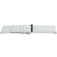 Horlogeband Universeel K505 Leder Wit 28mm - thumbnail