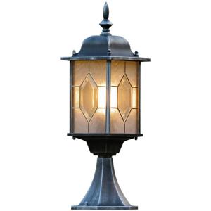 Staande buitenlamp Spaarlamp E27 75 W Konstsmide Milano 7246-759 Zwart, Zilver