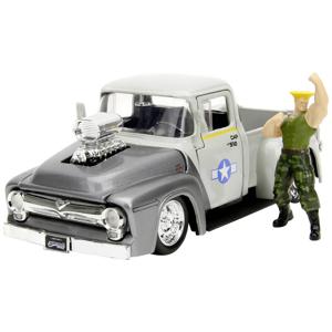 JADA TOYS Street Fighter 1956 Ford pick-up met Guile figuur Kant-en-klaar model Personenauto (model)