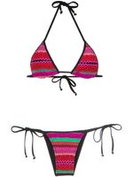 Amir Slama panelled triangle bikini set - Rouge - thumbnail