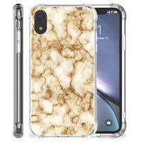 Apple iPhone Xr Anti-Shock Hoesje Marmer Goud