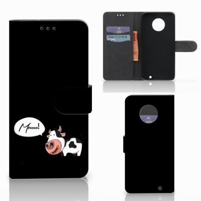 Motorola Moto G6 Plus Leuk Hoesje Cow Motorola Moto G6 Plus Leuk Hoesje Cow