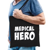 Medical hero/ zorgpersoneel cadeau tas zwart voor heren   -