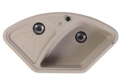 Sapho spoelbak 105x56cm met kraangat beige graniet Sapho spoelbak 105x56cm met kraangat beige graniet