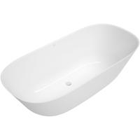 Villeroy & Boch Theano vrijstaand duobad - 175x80cm - kunststof quaryl - ovaal - Alpin Wit UBQ175ANH7F200V-01