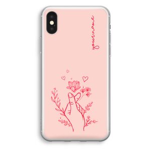 Giving Flowers: iPhone XS Transparant Hoesje