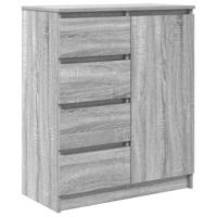 vidaXL Dressoir met lades 71x35x84 cm spaanplaat grijs Sonoma, opbergkast, dressoirkast, gangkast, buffetkast, keukenopbergkast, woonkamer opbergkast