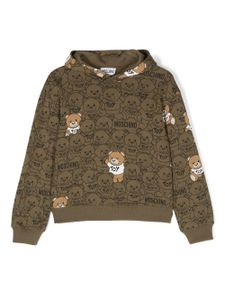 Moschino Kids hoodie en coton à imprimé Teddy Bear - Vert