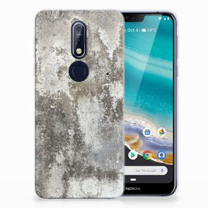 Nokia 7.1 TPU Siliconen Hoesje Beton Print