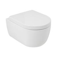 Plieger Nola Compact randloos toilet met softclose & quick release zitting mat wit