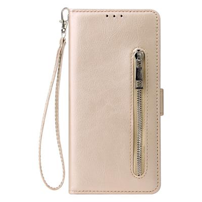 Shop4 - Samsung Galaxy S20 Hoesje - Wallet Case Cabello met Ritssluiting Goud