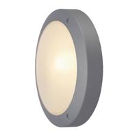 SLV buiten wandlamp Bulan - zilvergrijs/glas gesatineerd