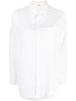 Yohji Yamamoto chemise en coton à manches longues - Blanc - thumbnail