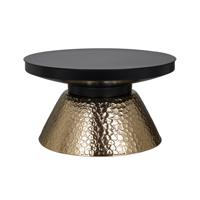 Richmond Salontafel Freddie 75cm - Zwart/Goud - Rond - thumbnail