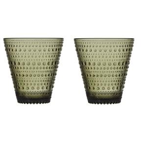 IITTALA - Kastehelmi - Glas 0,30l set/2 Mosgroen