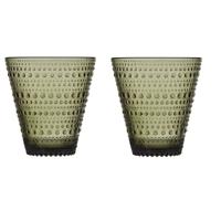 IITTALA - Kastehelmi - Glas 0,30l set/2 Mosgroen - thumbnail