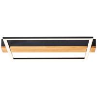 Brilliant Led plafonnière Loneos L met hout G99746/76