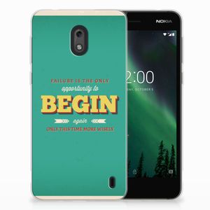 Nokia 2 Siliconen hoesje met naam Quote Begin