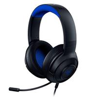 Razer Kraken X voor consoles - Bedrade console gaming headset (Flexibele cardiod microfoon, 40 mm driver, 3,5 mm connector, Ovale oorkussens, Verstelbare hoofdband) Zwart-Blauw