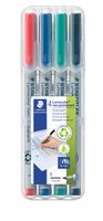 Viltstift Staedtler Lumocolor 316 non permanent F set ÃƒÆ' 4 stuks assorti