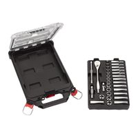 Milwaukee Accessoires Metrische 3/8" ratel + doppen set (32-delig) in PACKOUT compact slim organiser - 4932478813 - thumbnail