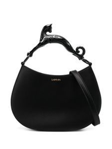 Lanvin sac porté épaule en cuir à anse en chat - Noir