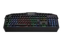 SureFire Kingpin Gaming Toetsenbord, Spaans, gaming multimedia toetsenbord met LED-achtergrondverlichting, RGB-toetsenbord met USB-kabel, 25 anti-ghosting-toetsen, Spaanse lay-out QWERTY