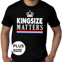 Koningsdag Kingsize Matters grote maten shirt zwart heren