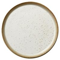 BITZ Borden, taartbord, dessertbord van aardewerk, 21 cm in diameter, crème/crème