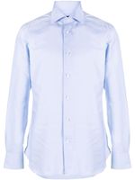 Zegna chemise en coton à manches longues - Bleu