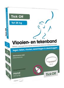 TICK OFF TEKENBAND KLEINE TOT MIDDELGROTE HOND 60 CM