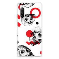 Silicone Back Case Sony Xperia 10 III Skull Red - thumbnail