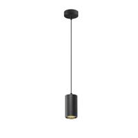 SLV ASTO TUBE | Hanglamp, plafondlamp, binnenverlichting voor woonkamer, slaapkamer, keuken, hal, kinderkamer, GU10, hanglengte 250 cm, max. 10 W, zwart