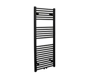 Sanicare design handdoekradiator 45x120cm midden aansluiting zwart mat