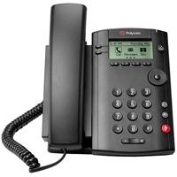 POLYCOM VVX 101 1-line Desktop Telefoon met enkele 10-100 Ethernet-poort PoE waar PSU