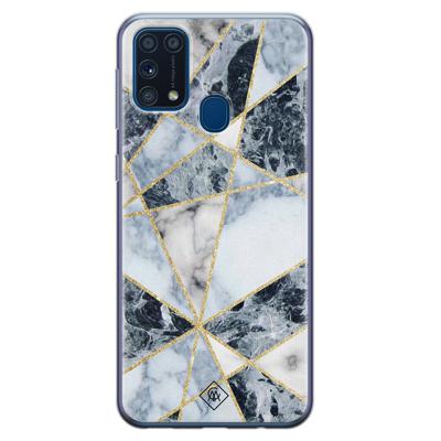 Samsung Galaxy M31 siliconen hoesje - Marmer blauw