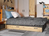 Bed BIC 90x200 cm artisan eik/zijde grijs - thumbnail