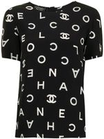 CHANEL Pre-Owned t-shirt à logo imprimé (1997) - Noir - thumbnail