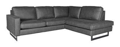 LABEL51 Hoekbank 'Arezzo', 2-zits + ottomane, kleur Antraciet