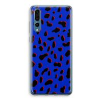 Blue Leopard: Huawei P20 Pro Transparant Hoesje - thumbnail