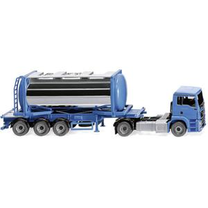 Wiking 053605 H0 Vrachtwagen MAN TGS trekker met tankcontaineroplegger Swap