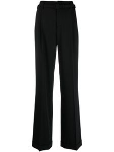 Ralph Lauren Collection pantalon de tailleur en laine à taille haute - Noir