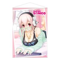 Super Sonico Wallscroll Super Sonico On Her Laptop 50 X 70 Cm - thumbnail